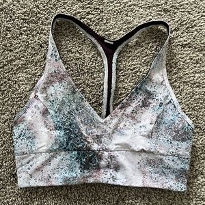 Lululemon Retreat Bra, Reversible, Sugar Crush Multi / Black Cherry